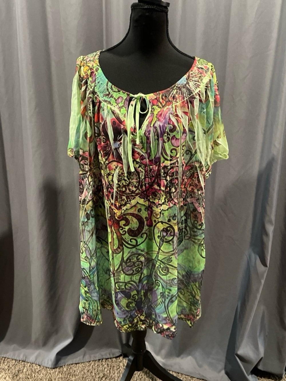 Unity world where beach NWT multicolor swimsuit, cover-up dress size XL